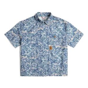 NWT Topo Designs Retro River Shirt - Short Sleeve - Women's - Slate Meteor